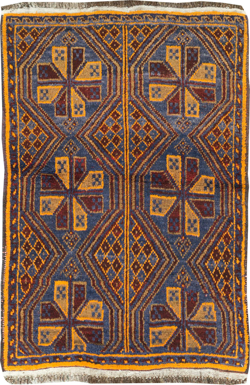 Vintage Persian Baluch Throw Rug, No.31582 - Gsblank