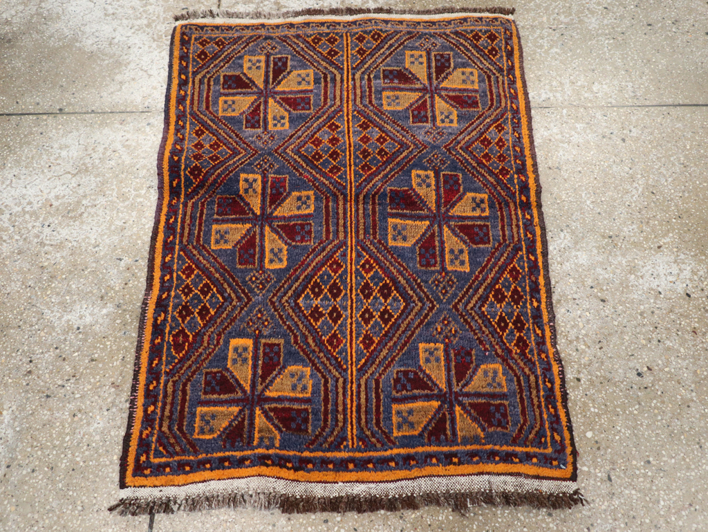 Vintage Persian Baluch Throw Rug, No.31582 - Gsblank