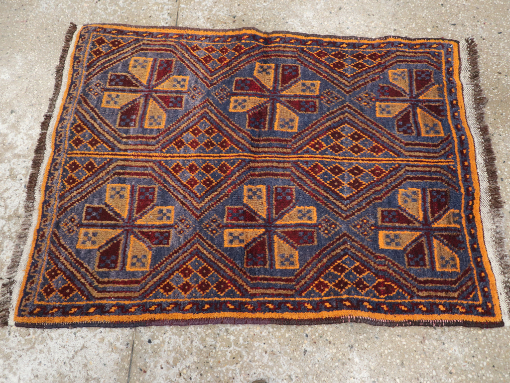 Vintage Persian Baluch Throw Rug, No.31582 - Gsblank