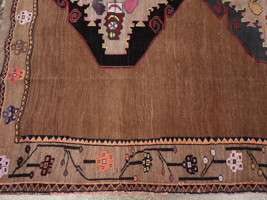 Vintage Turkish Tribal Small Room Size Carpet, No.31585 - Gsblank