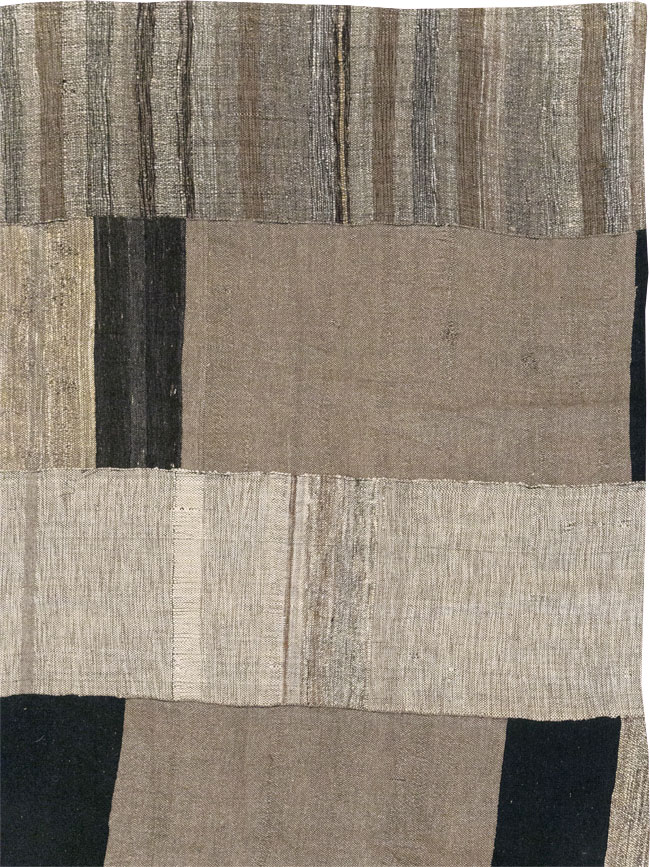 Modern Turkish Flatweave Room Size Carpet, No.31596 - Gsblank