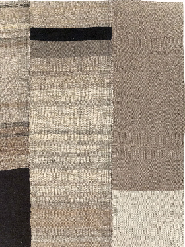 Modern Turkish Flatweave Room Size Carpet, No.31598 - Gsblank