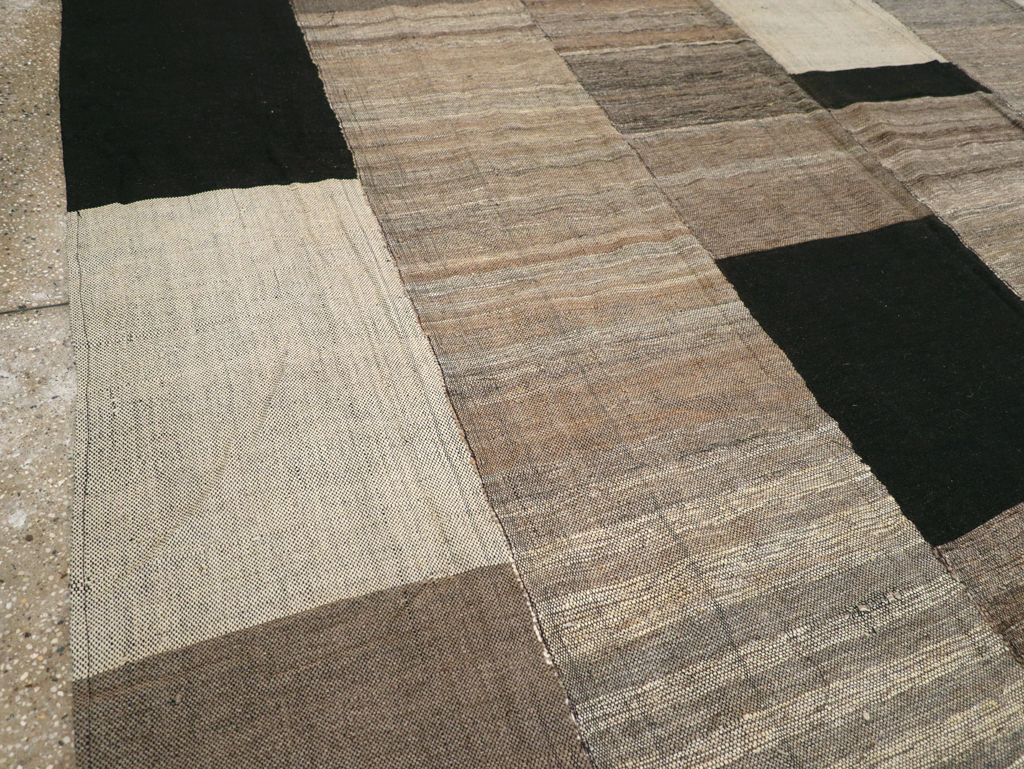 Modern Turkish Flatweave Room Size Carpet, No.31598 - Gsblank