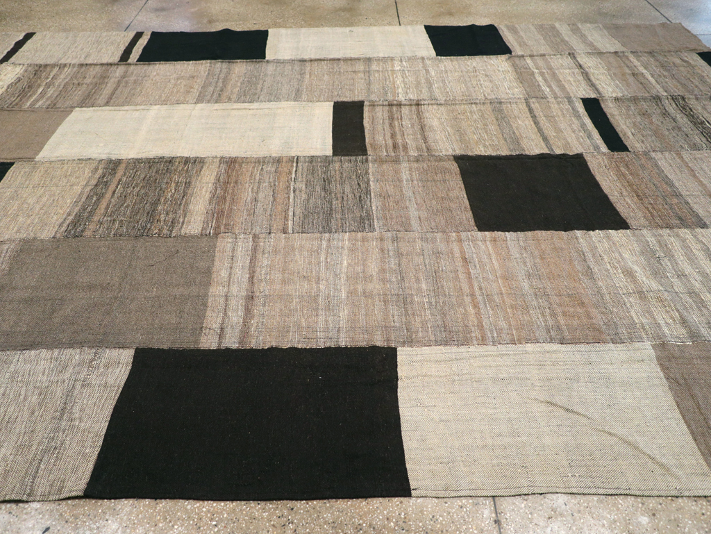 Modern Turkish Flatweave Room Size Carpet, No.31598 - Gsblank