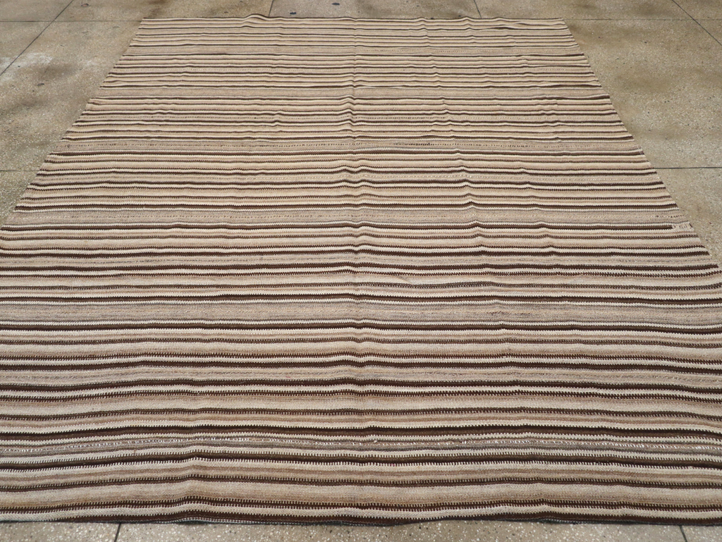 Vintage Turkish Flatweave Kilim Room Size Carpet, No.31600 - Gsblank