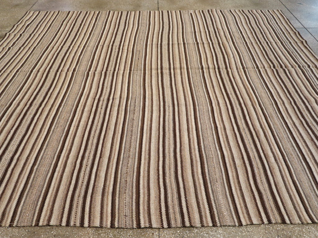 Vintage Turkish Flatweave Kilim Room Size Carpet, No.31600 - Gsblank