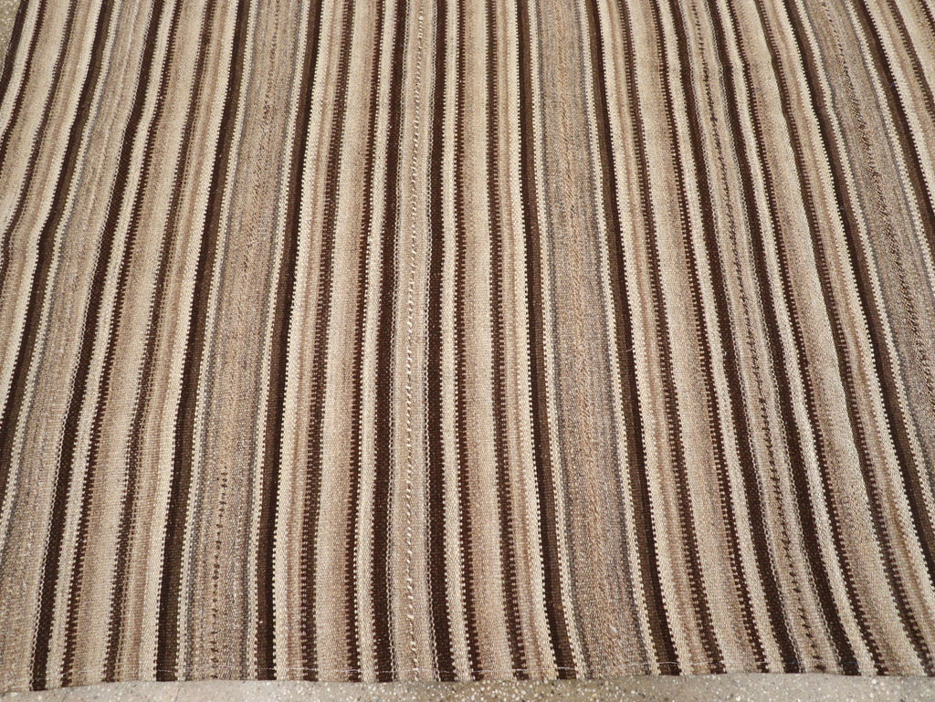 Vintage Turkish Flatweave Kilim Room Size Carpet, No.31600 - Gsblank