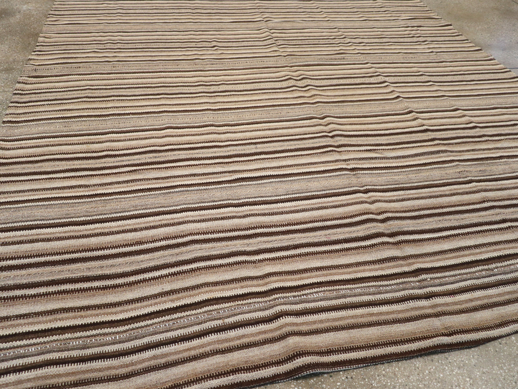 Vintage Turkish Flatweave Kilim Room Size Carpet, No.31600 - Gsblank