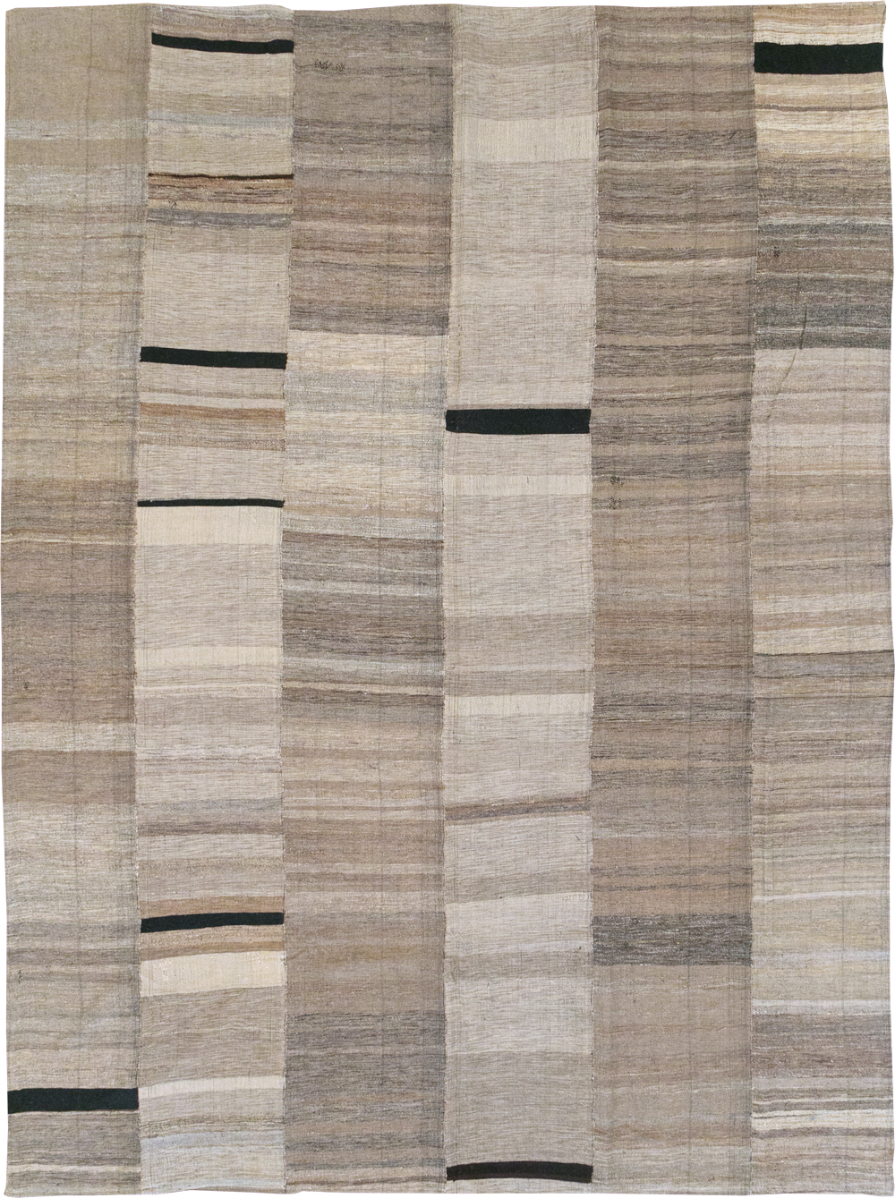 Modern Turkish Flatweave Room Size Carpet, No.31601 - Gsblank