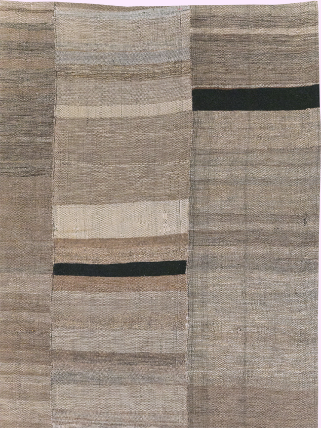 Modern Turkish Flatweave Room Size Carpet, No.31601 - Gsblank