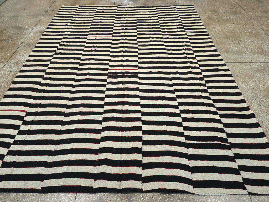 Modern Turkish Flatweave Kilim Room Size Carpet, No.31602 - Gsblank