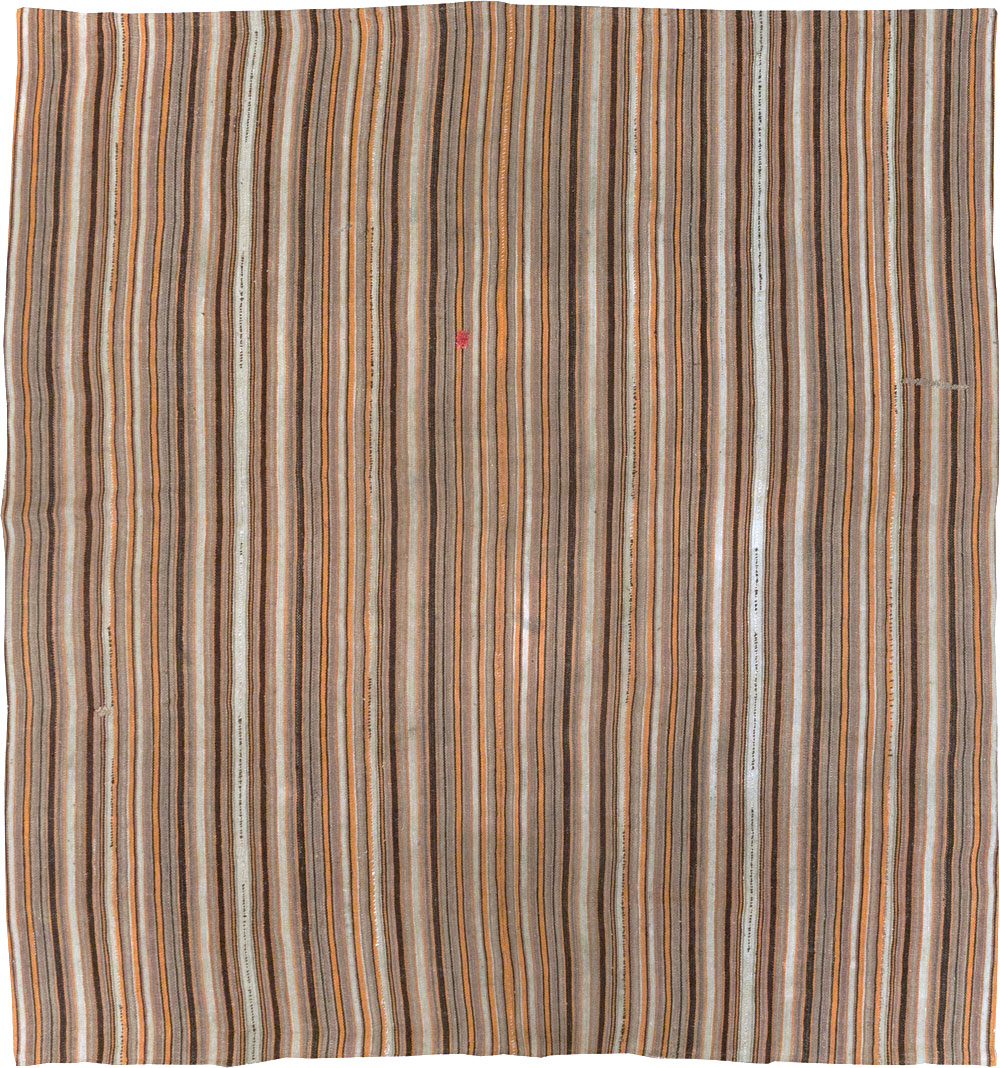 Vintage Persian Flatweave Kilim Square Carpet, No.31604 - Gsblank