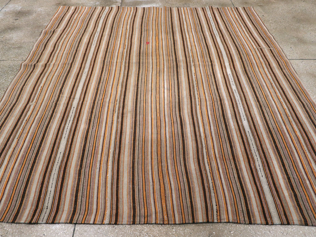 Vintage Persian Flatweave Kilim Square Carpet, No.31604 - Gsblank