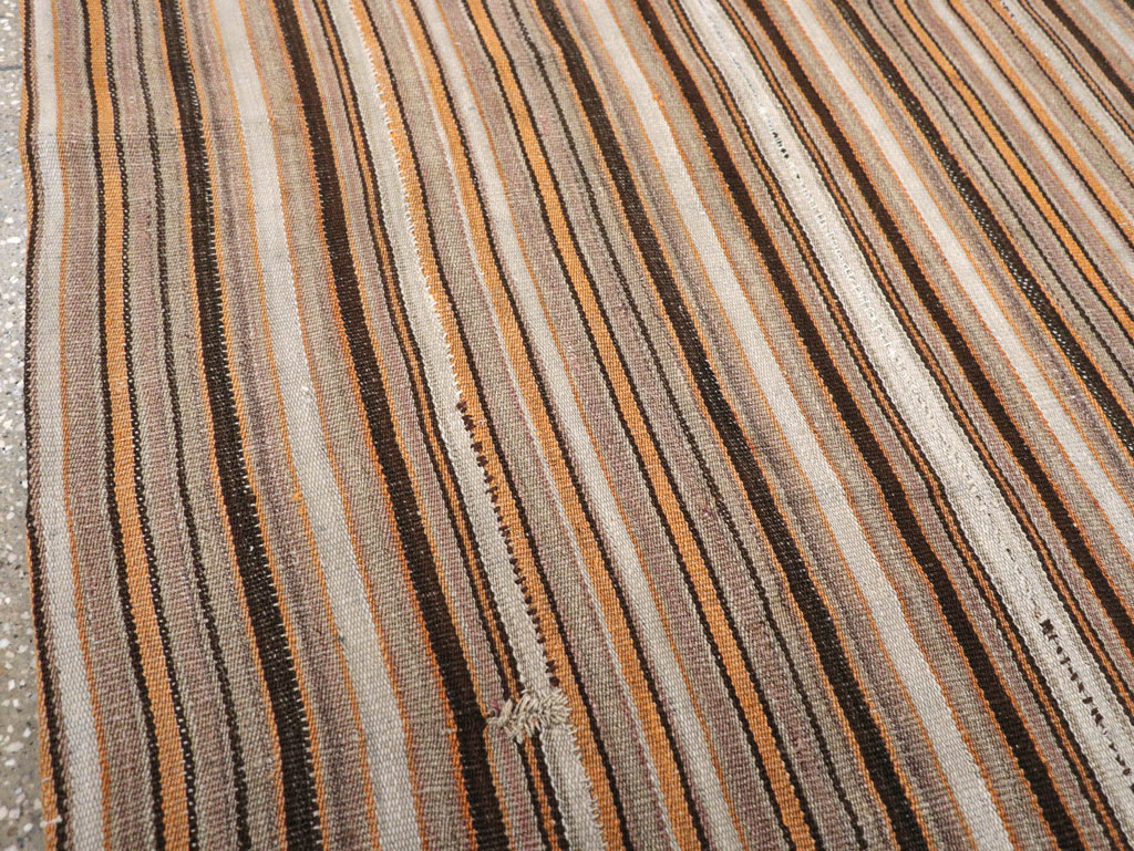 Vintage Persian Flatweave Kilim Square Carpet, No.31604 - Gsblank