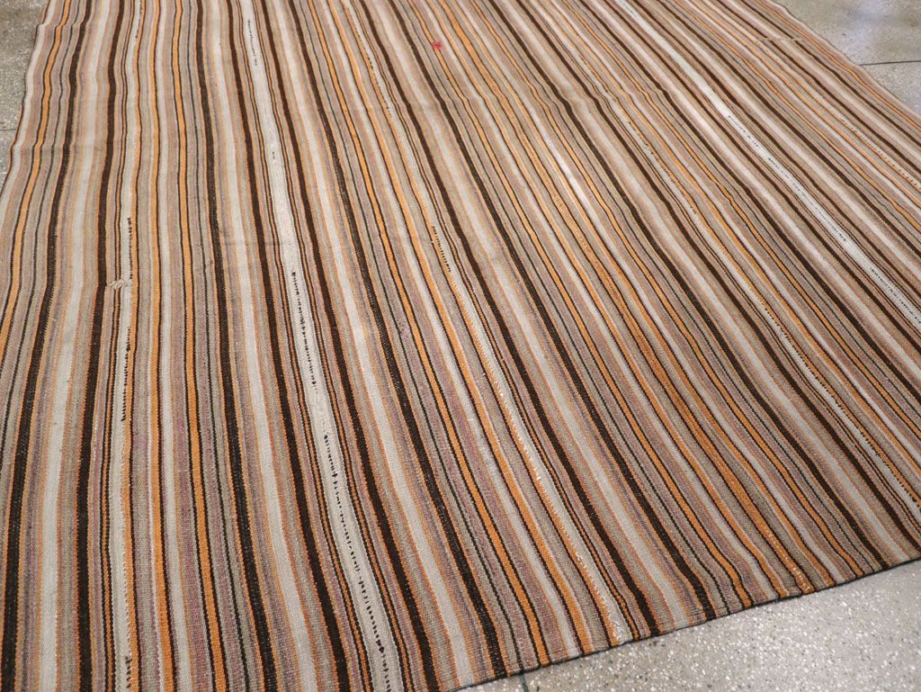 Vintage Persian Flatweave Kilim Square Carpet, No.31604 - Gsblank