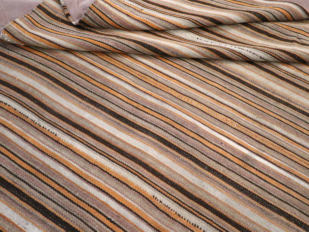 Vintage Persian Flatweave Kilim Square Carpet, No.31604 - Gsblank