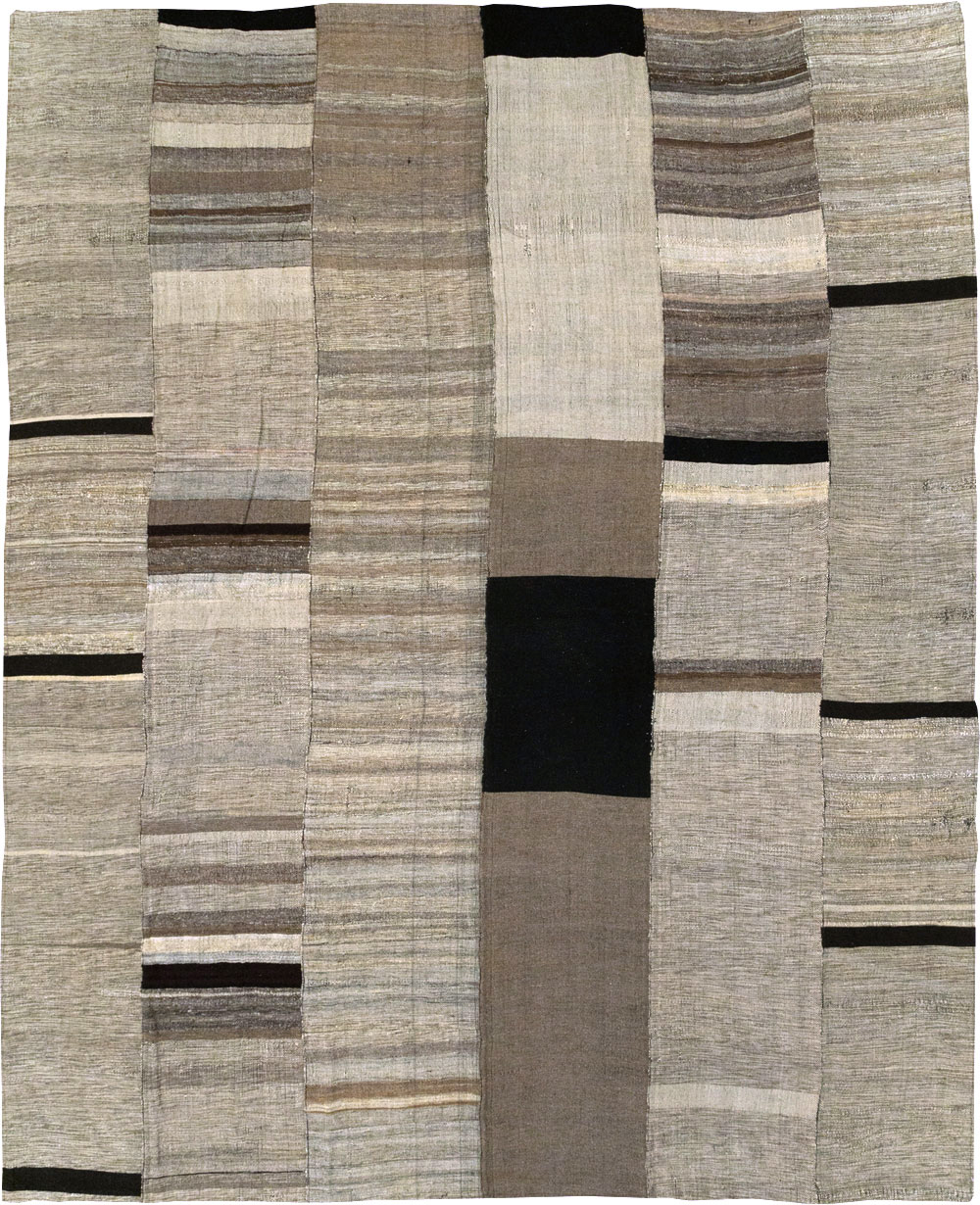 Modern Turkish Flatweave Room Size Carpet, No.31605 - Gsblank