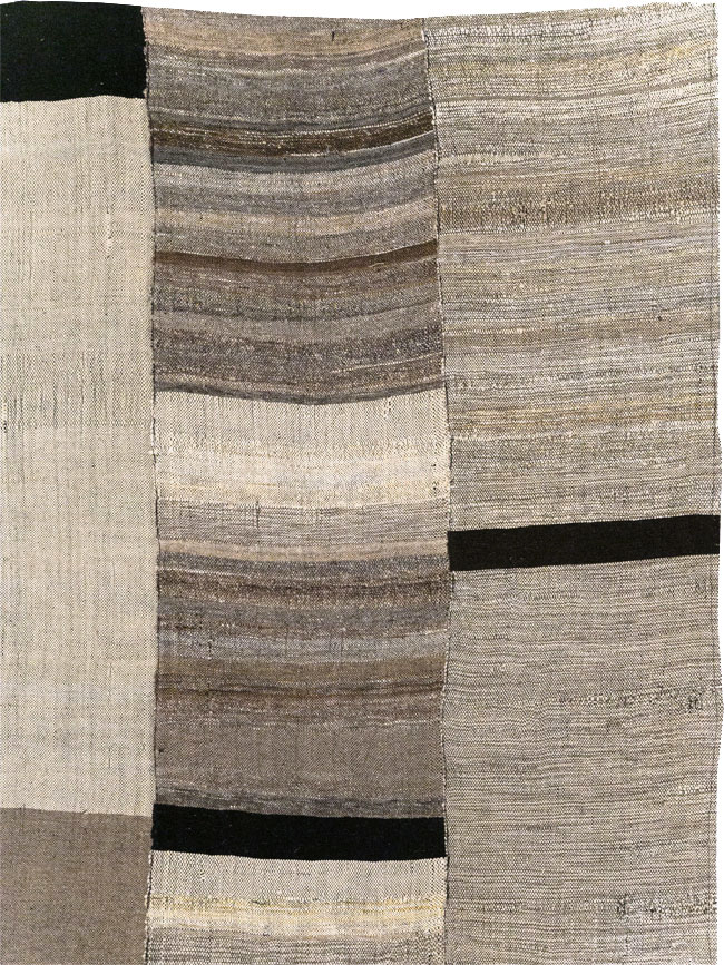 Modern Turkish Flatweave Room Size Carpet, No.31605 - Gsblank