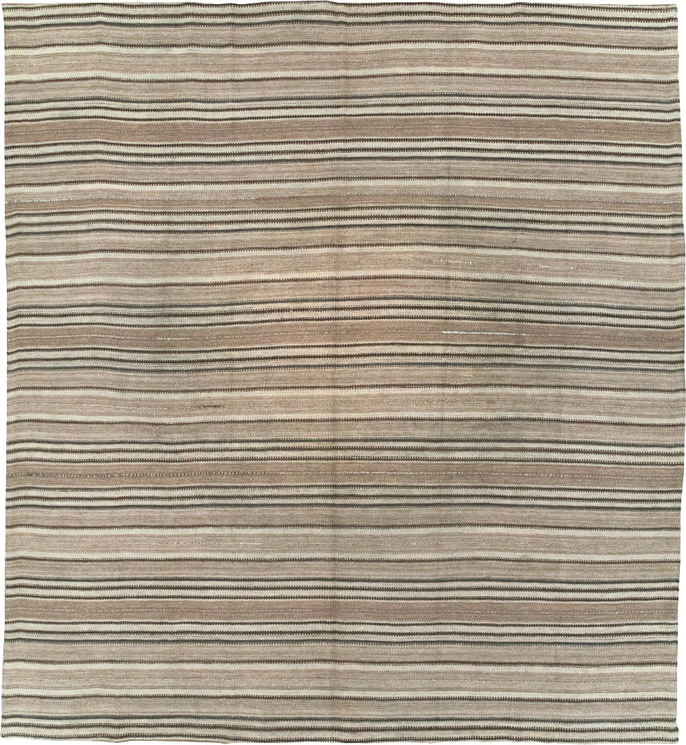 Vintage Turkish Flatweave Kilim Room Size Carpet, No.31606 - Gsblank