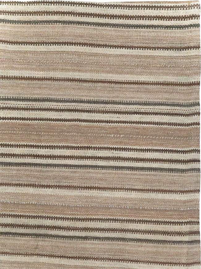 Vintage Turkish Flatweave Kilim Room Size Carpet, No.31606 - Gsblank