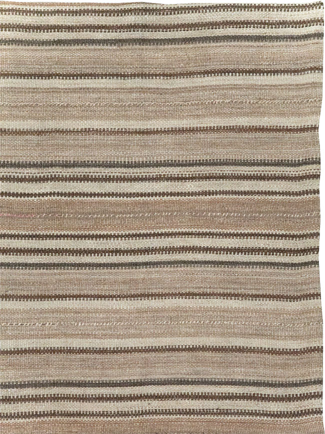 Vintage Turkish Flatweave Kilim Room Size Carpet, No.31606 - Gsblank