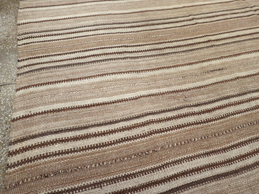 Vintage Turkish Flatweave Kilim Room Size Carpet, No.31606 - Gsblank