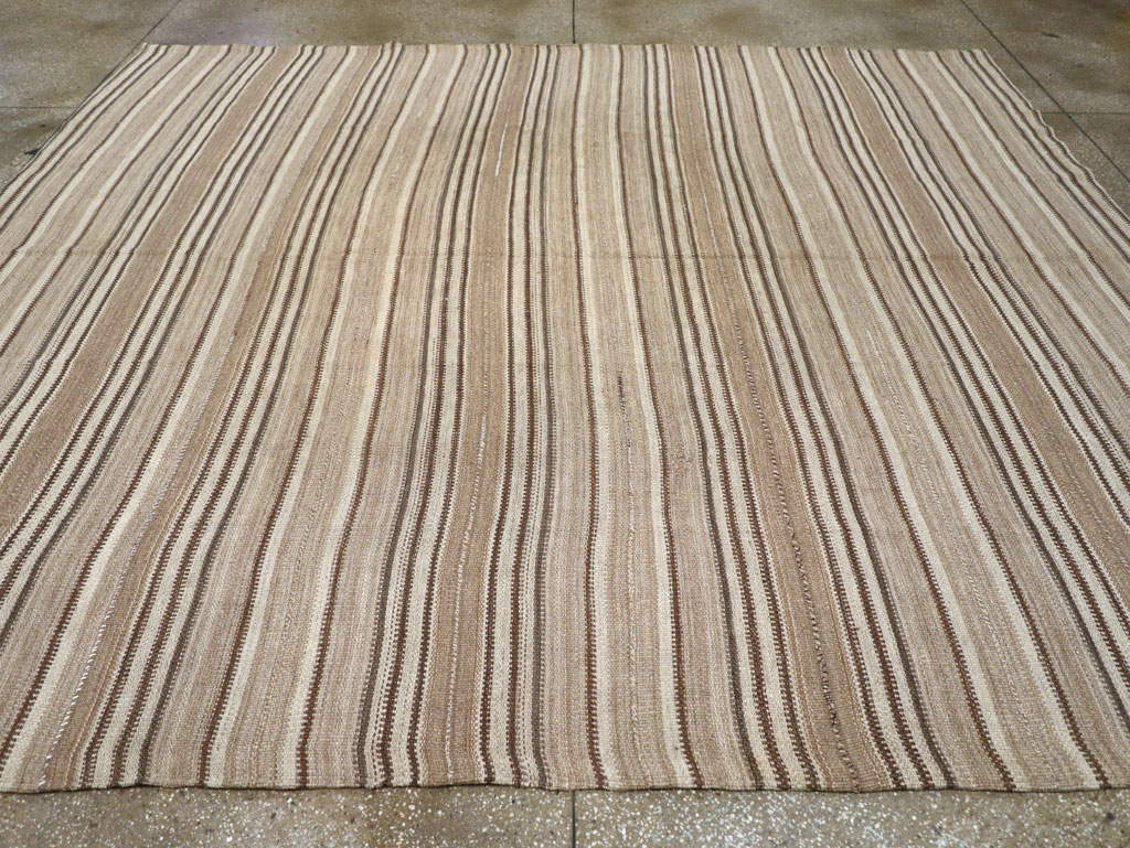 Vintage Turkish Flatweave Kilim Room Size Carpet, No.31606 - Gsblank