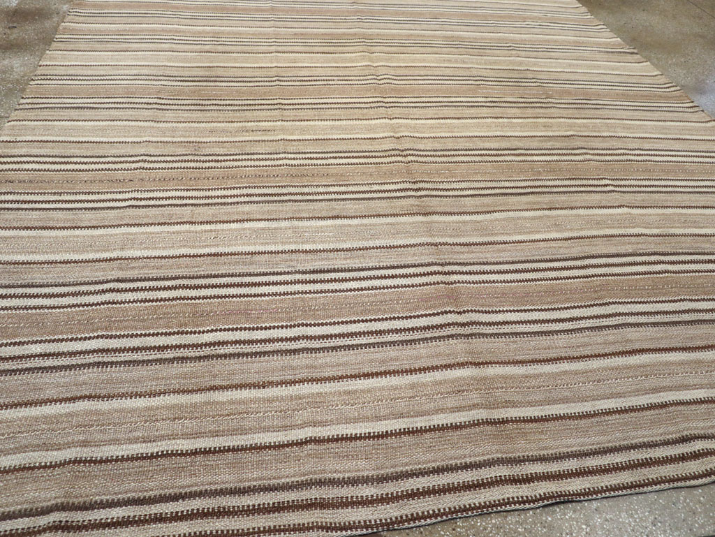 Vintage Turkish Flatweave Kilim Room Size Carpet, No.31606 - Gsblank