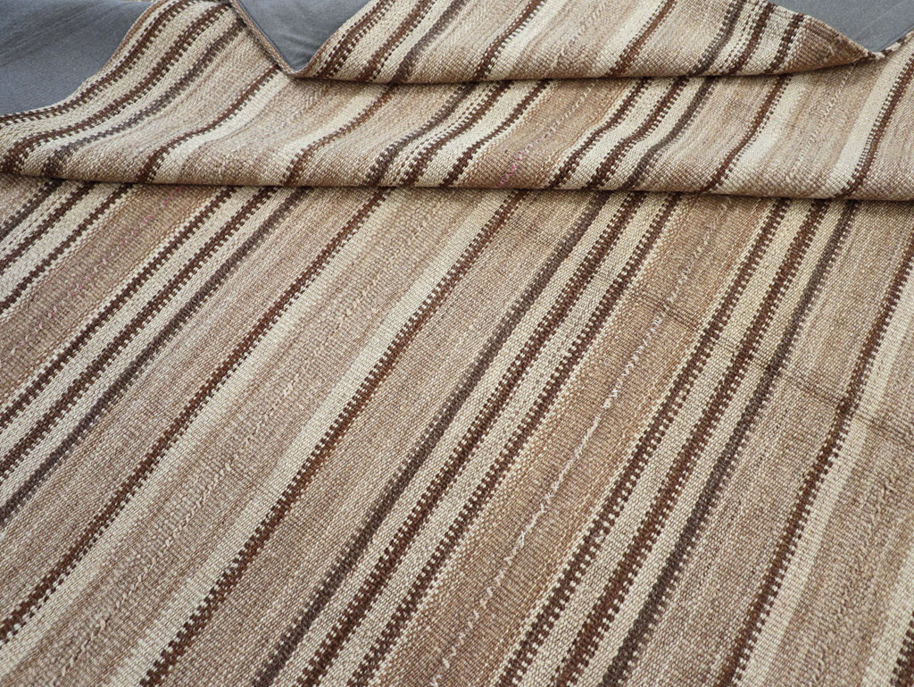 Vintage Turkish Flatweave Kilim Room Size Carpet, No.31606 - Gsblank