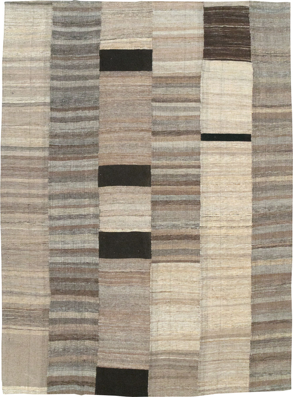 Modern Turkish Flatweave Room Size Carpet, No.31607 - Gsblank