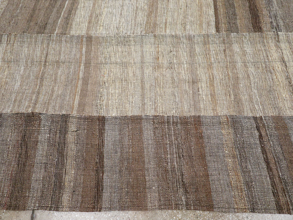 Modern Turkish Flatweave Room Size Carpet, No.31607 - Gsblank