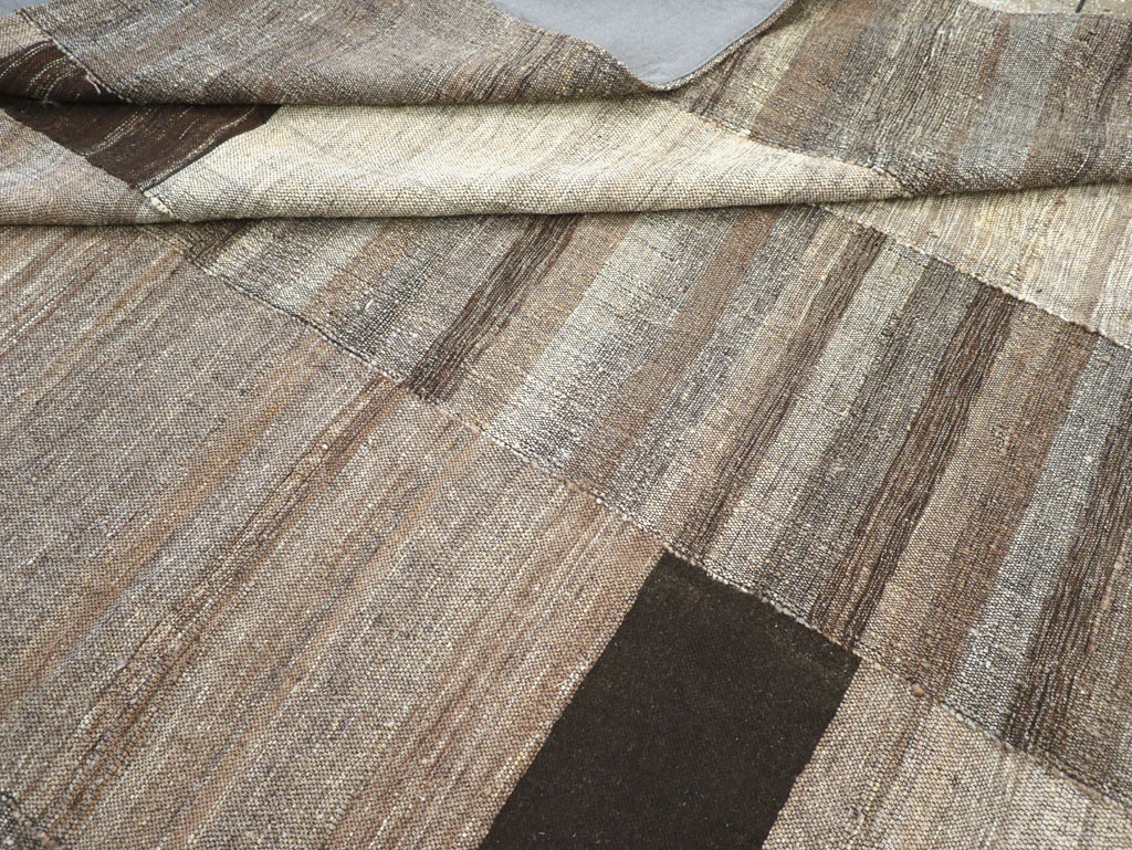 Modern Turkish Flatweave Room Size Carpet, No.31607 - Gsblank