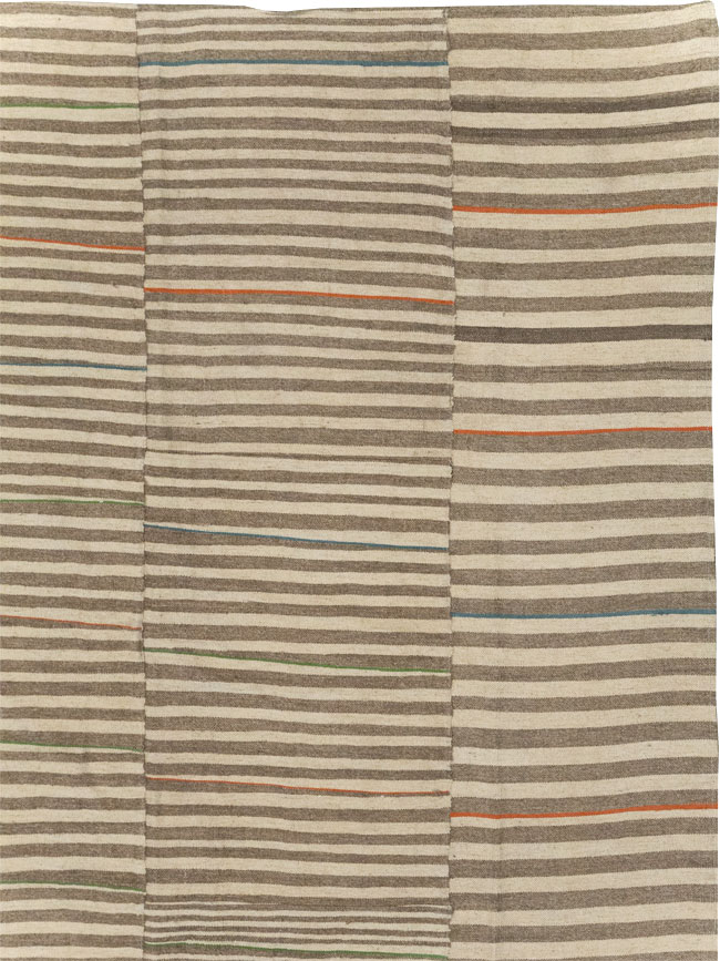 Modern Turkish Flatweave Kilim Large Carpet, No.31608 - Gsblank