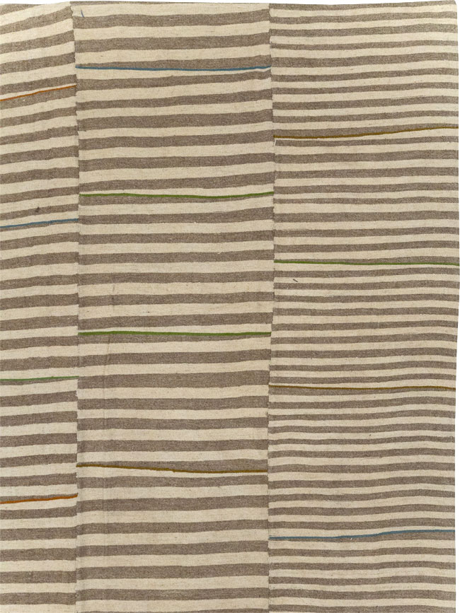 Modern Turkish Flatweave Kilim Large Carpet, No.31608 - Gsblank