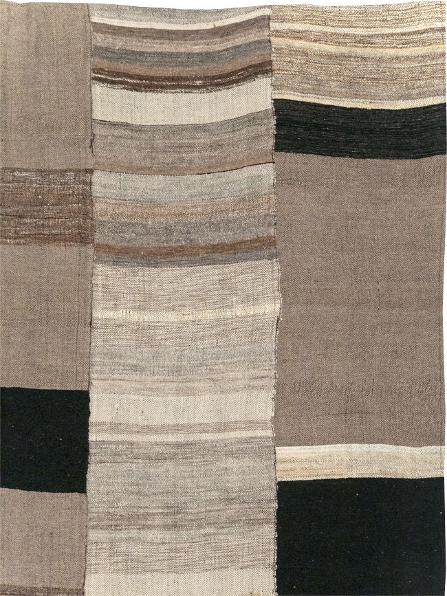 Modern Turkish Flatweave Square Room Size Carpet, No.31609 - Gsblank