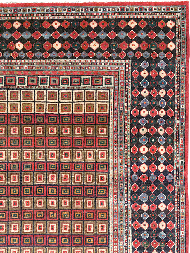 Vintage Persian Tabriz Room Size Carpet, No.31610 - Gsblank