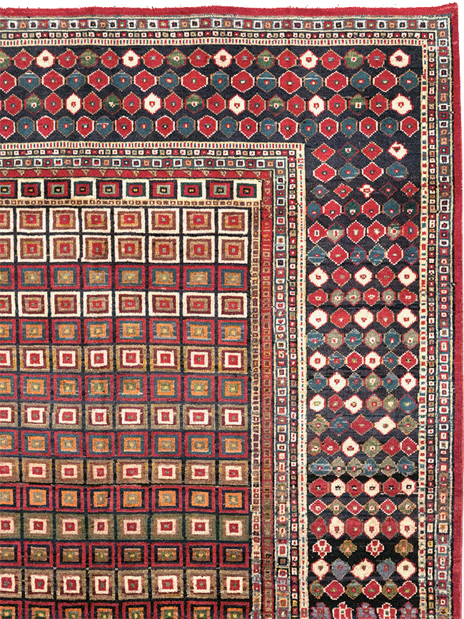 Vintage Persian Tabriz Room Size Carpet, No.31610 - Gsblank