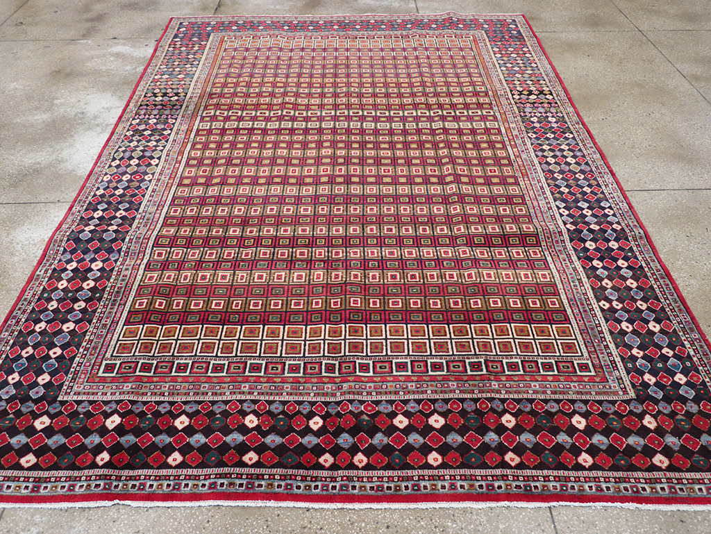Vintage Persian Tabriz Room Size Carpet, No.31610 - Gsblank
