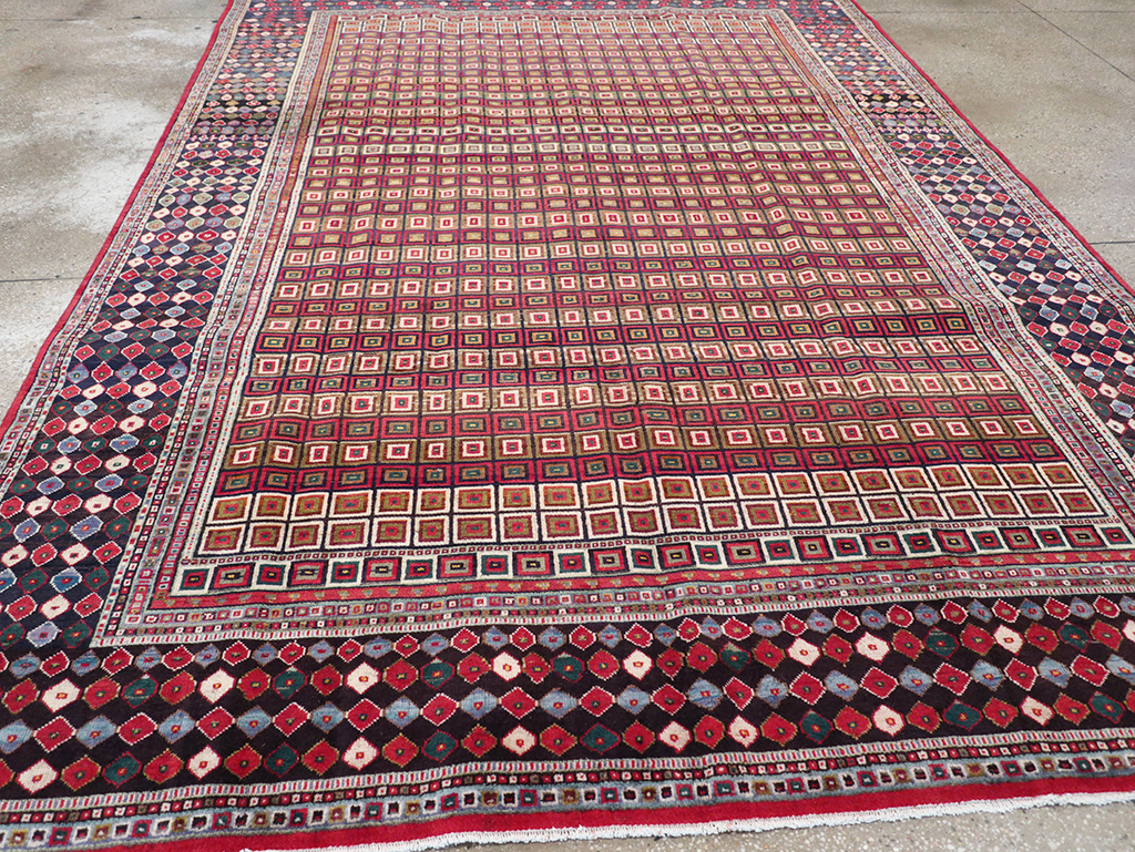 Vintage Persian Tabriz Room Size Carpet, No.31610 - Gsblank