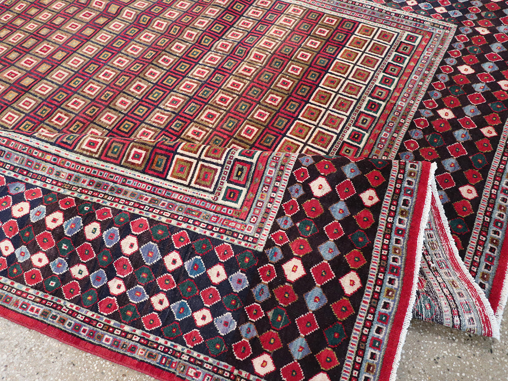 Vintage Persian Tabriz Room Size Carpet, No.31610 - Gsblank