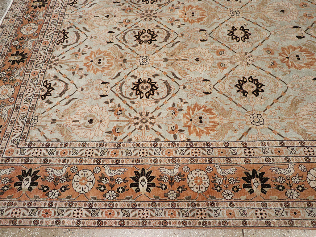 Antique Persian Varamin Room Size Carpet, No.31611 - Gsblank