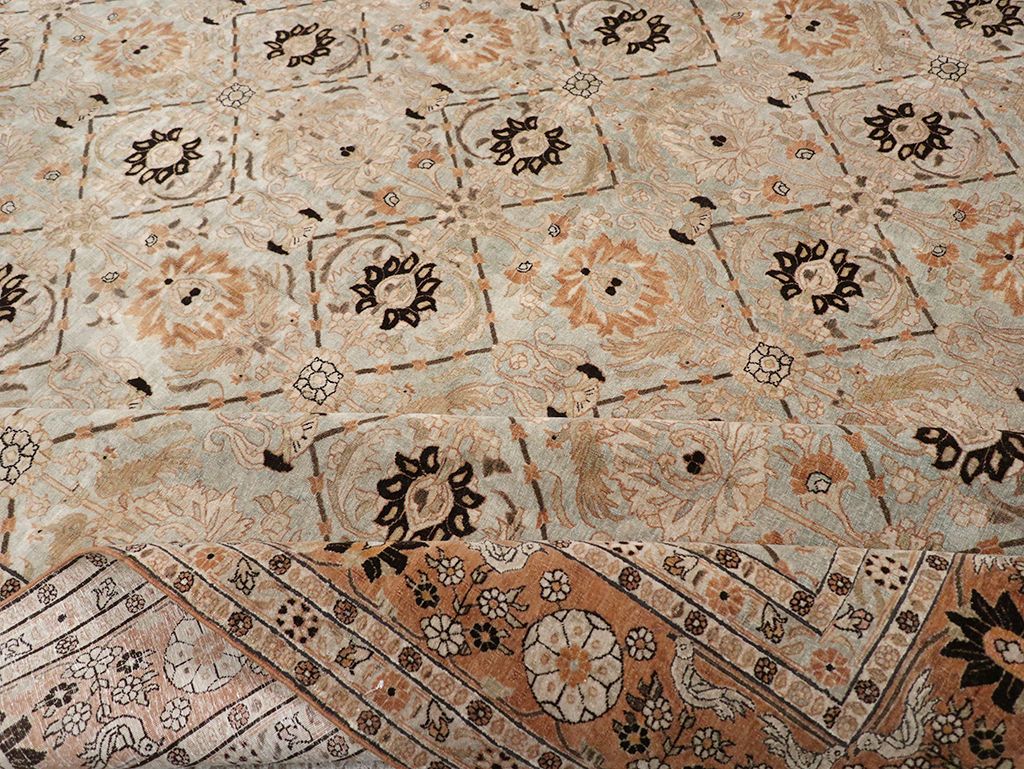 Antique Persian Varamin Room Size Carpet, No.31611 - Gsblank