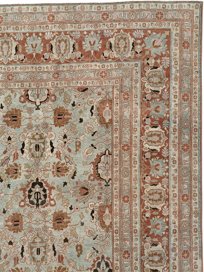 Antique Persian Varamin Room Size Carpet, No.31612 - Gsblank