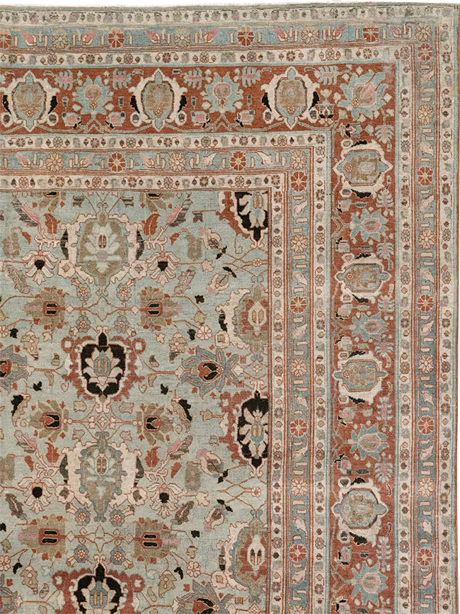 Antique Persian Varamin Room Size Carpet, No.31612 - Gsblank