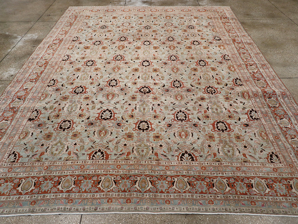 Antique Persian Varamin Room Size Carpet, No.31612 - Gsblank