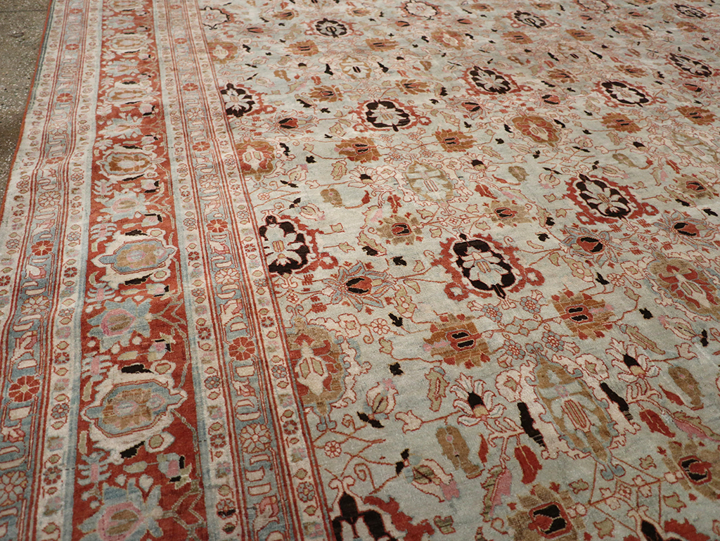 Antique Persian Varamin Room Size Carpet, No.31612 - Gsblank