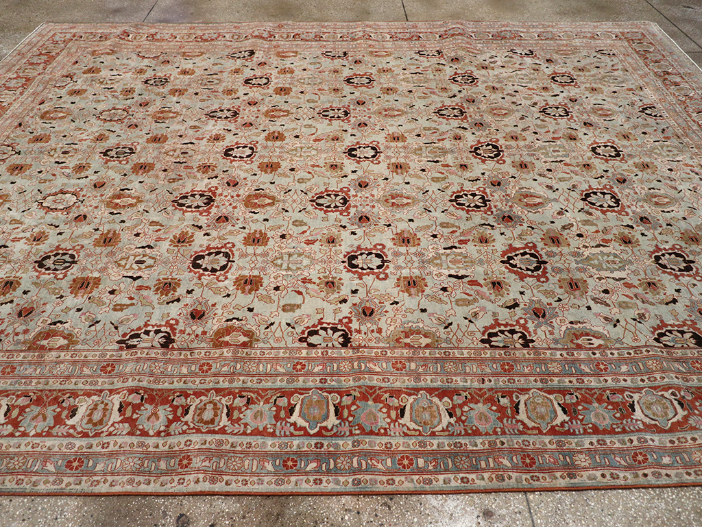 Antique Persian Varamin Room Size Carpet, No.31612 - Gsblank