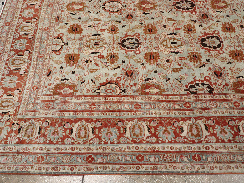 Antique Persian Varamin Room Size Carpet, No.31612 - Gsblank