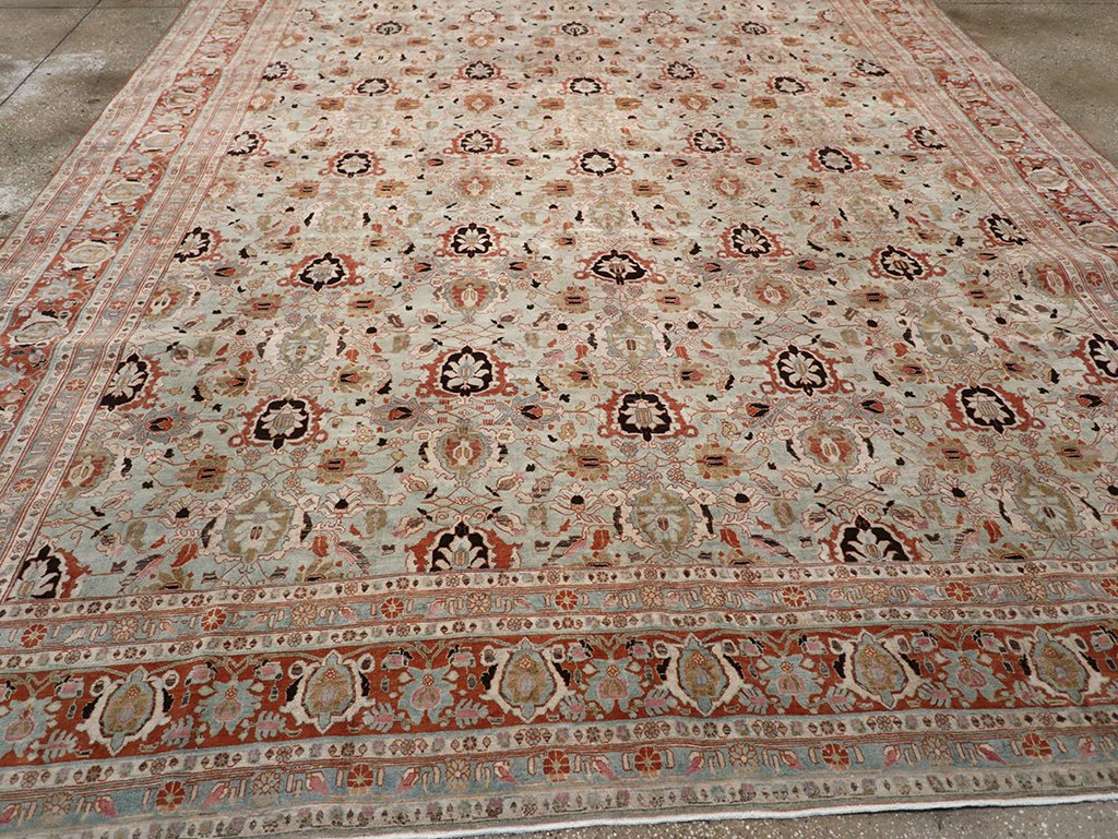 Antique Persian Varamin Room Size Carpet, No.31612 - Gsblank