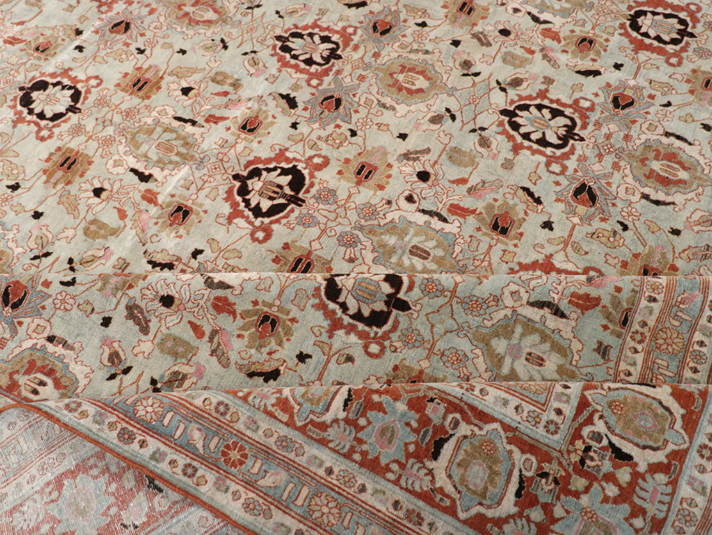 Antique Persian Varamin Room Size Carpet, No.31612 - Gsblank